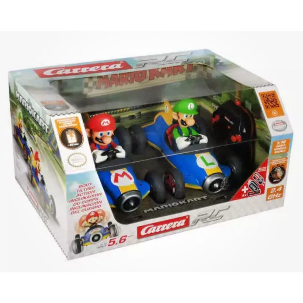 Luigi & Mario Kart Carrera RC Remote Racing Cars Combo Set Nintendo